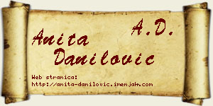 Anita Danilović vizit kartica